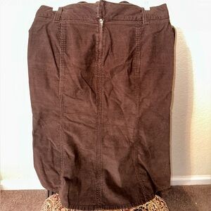 Tommy Hilfiger, Brown Corduroy A-Line Skirt, Size 6